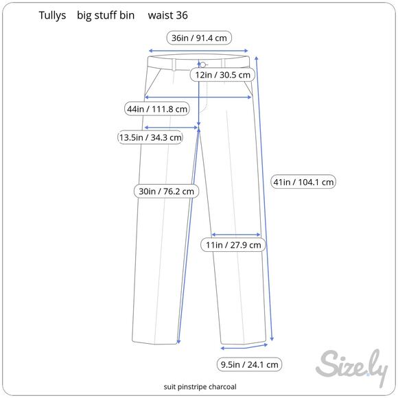 suit pinstripe charcoal - Picture 3 of 15